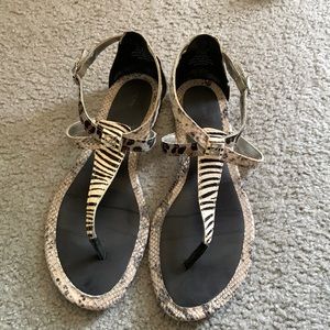 Sperry Sandals Size 9M multi animal print